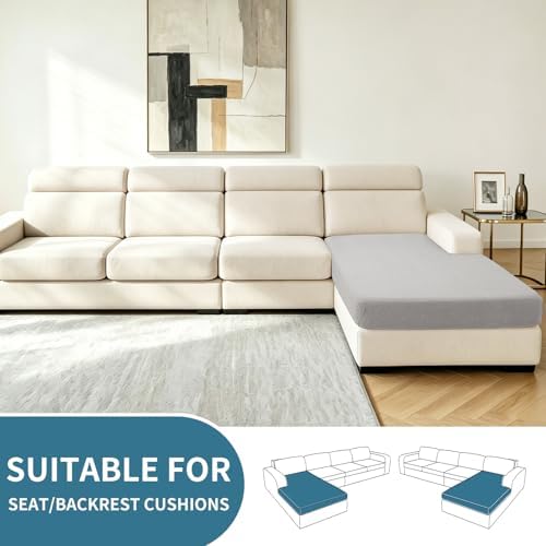 XINEAGE Stretch Chaise Cover for L Shaped Sofa Individual Sofa Slipcovers - Image 2