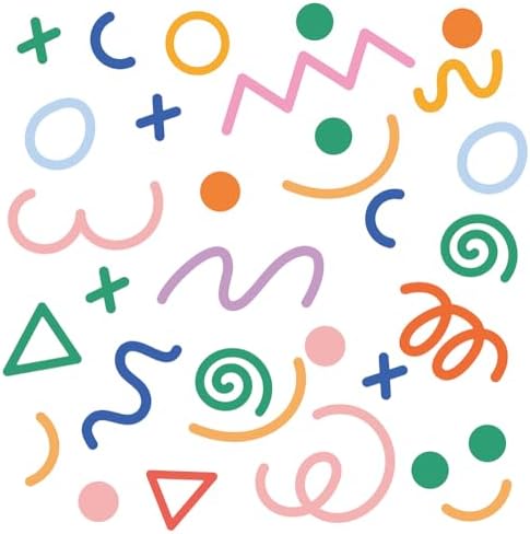 200 PCS Peel & Stick Removable Colorful Abstract Geometric Wall Decals | 10 Sheets Vinyl Wall Stickers in Mixed Size Shapes (1.8–5.7 in) for Nursery, Kids Room, Bedroom, Playroom & Home Decor - Image 3