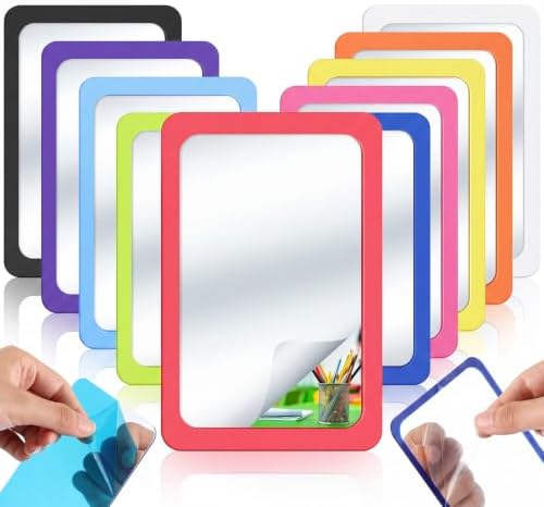 Dandat 10 Pcs 6x4 Shatter Proof Unbreakable Kids Mirrors, Bright Colors by Dandat