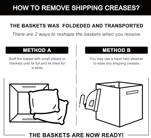 OIAHOMY Storage Cubes 11 Inch Storage Bin 3-Pack Square Basket White&Brown - Image 7