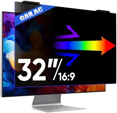 Privacy Screen for Computer Monitor 32 Inch, Anti-Blue Light Screen Protector for Eye Health, Hanging Type, Computer Screen Privacy Shield for Desktop Monitor, Suitable for Office or Home Use by Unknown