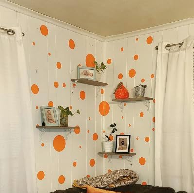 Polka Dot Wall Stickers, Wall Decor Dots for Bedroom Kids Room Birthday Gift (Orange) - Image 4