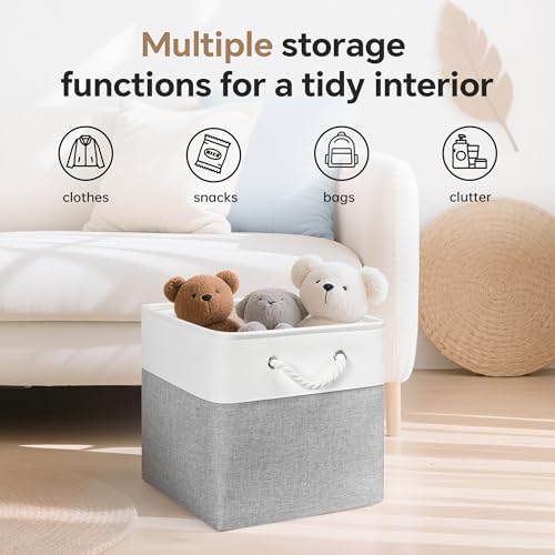 ECDYQXVU 13x13x13 Inch Storage Cube Bins Foldable Organizer Baskets 6 Pack - Image 5