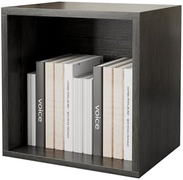 FUSUNBAO Magic DIY Cube Storage Organizer Stackable Cubes for Home Books Clothes Toy-Modular Cubby Storage System-Office Cubical-Bookcase Closet(French Oak,General Cube) by FUSUNBAO