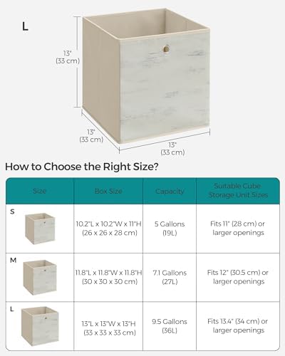 SONGMICS Storage Cubes, Set of 6, 13-Inch Foldable Closet Organizers - Image 5