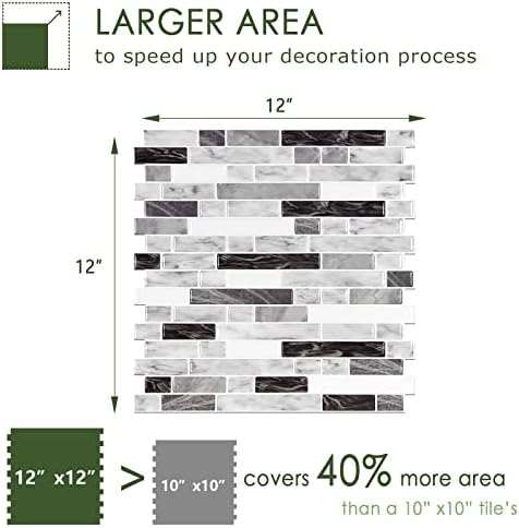 STICKGOO Peel and Stick Wall Tile Self-Adhesive Backsplash Thicker Design - Image 5