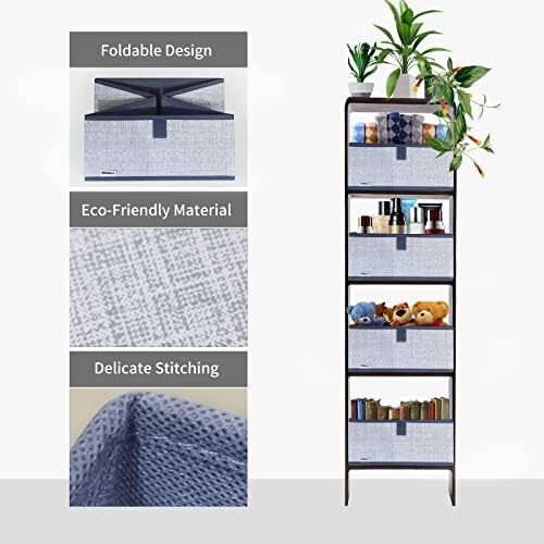 3 Packs Closet Storage Bins - Trapezoid Large Storage Box - Foldable Fabric Baskets for Organizing Clothes - Baby Toiletry, Toys, Towel, DVD, Book (1# Dark Grey, 11.6 x 11.6 x 7.9 inches) - Image 4