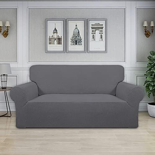 Easy-Going Stretch Oversized Loveseat Couch Covers Washable Grey - Image 2