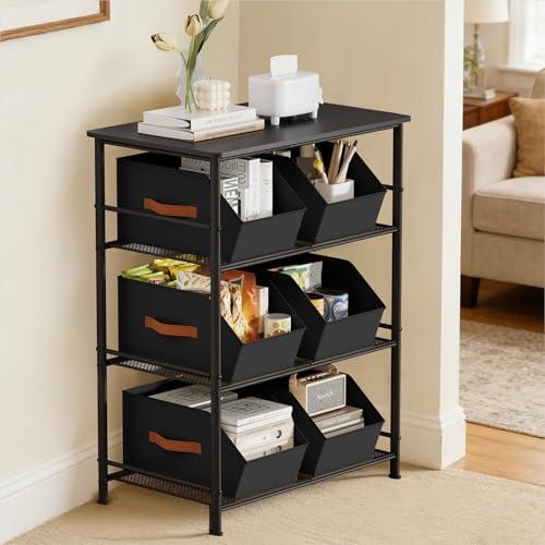 Homsorout Large Closet Storage Cubes - Closet Storage Bins with Dual Handles for Clothes, Towels, Toys, Shelf Organizer Bins for Bedroom, Nursery, Shelves, Small Spaces, Black, 3 Pack - Image 5