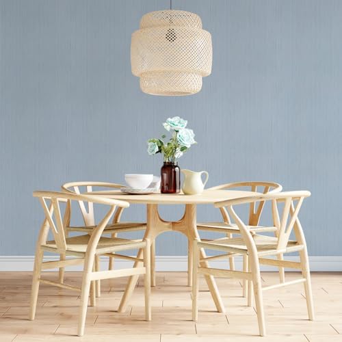 Blue Grasscloth Peel and Stick Wallpaper Texture Contact Paper A Set of 15.7" X 480" Self-Adhesive Linen Removable Wallpaper Cabinets Counter Top Liners - Image 6