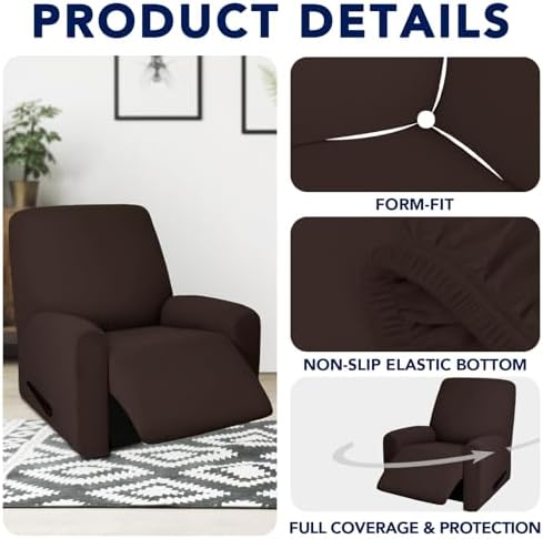 PureFit Waterproof Recliner Chair Cover Slipcovers for Couches and Sofas - Image 4