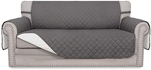 Easy-Going Reversible Couch Cover, 2 Cushion Sofa, Gray/Ivory by Easy-Going