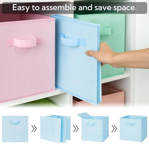 GRANNY SAYS 13 Inch Cube Storage Bins, Pastel Color, 8-Pack - Image 5