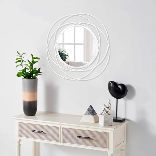 Wall Mirror Modern Metal Frame Arts Circle Mirror for Wall Decorative Home Living Room Balcony Bedroom Bathroom Hallway Farmhouse Entryway Gold 16” x 16” - Image 5
