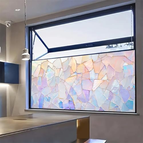HOMETITUTE Stained Glass Privacy Window Film 39.3x17.7 Inch PVC - Image 3