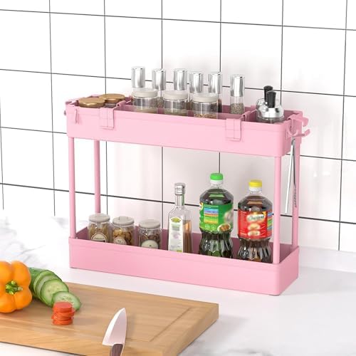 SPACELEAD 2-piece Set Slim Storage Cart 3 Tier,Bathroom Organizer Rolling Utility,Mobile Shelving Unit Slide Out for Office, Kitchen, Laundry Room & Narrow Places - Image 3