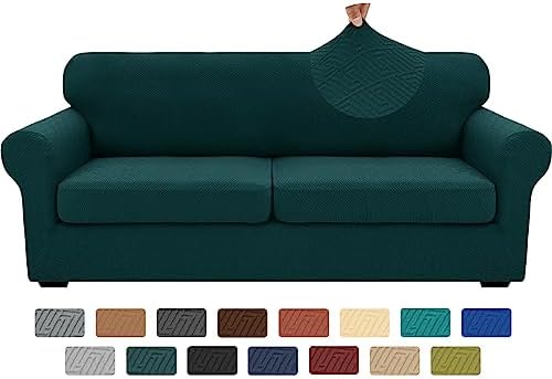 XINEAGE 3-Piece Stretch Sofa Cover, Washable Couch Covers for Dog by XINEAGE