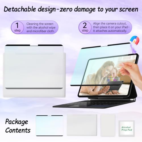 IPROKKO Magnetic Blue Light Screen Protector for iPad Air 11-inch M4/M3/M2 - Image 4