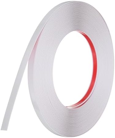 uxcell White Peel and Stick Molding Trim, 0.4 Inch x 39.4 ft Self-Adhesive Mirror Tape, Flexible PVC Border Strip for Wall Decoration Tile Edge Ceiling Floor Frame Furniture Decoration by uxcell