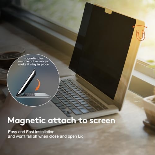 Magnetic Privacy Screen for MacBook Air 15 inch (2023-2026, M2, M3, M4, M5), Detachable Screen Protector, Blue Light Blocking, Anti Glare Protector and Privacy Filter Shield - Image 5
