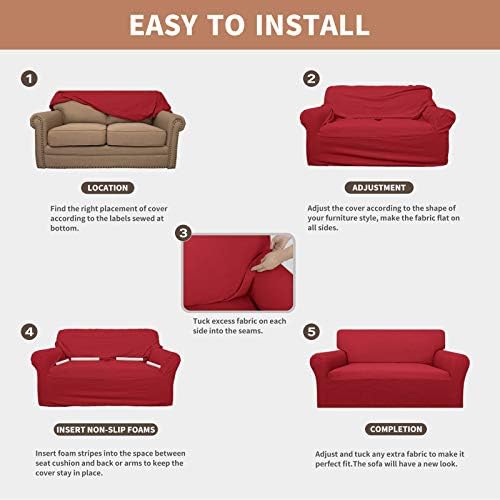 Easy-Going 100% Waterproof Couch Cover, 3 Cushion Couch Slipcover for Sofa - Image 5