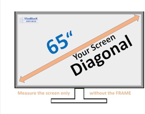 VizoBlueX 65 inch Blue Light and Damage TV Screen Protector. Protection Shield & Anti-Blue Light Filter Blocking UV for LCD LED 4K OLED QLED (57.3 x 32.9 inch) - Image 3