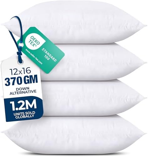 Utopia Bedding Throw Pillows, Decorative 12x16 Pillow Inserts, Set of 4 by UTOPIABEDDING