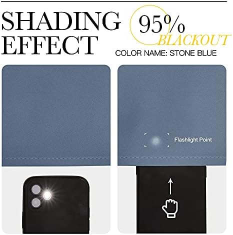 NICETOWN Stone Blue Door Curtain for Doorway Privacy, Curtains 84 Inch Length, Room Divider Curtain Cover, Blackout Temporary Insulated Closet Curtain for Bedroom Closet (1 Panel, 5ft Wide) - Image 7