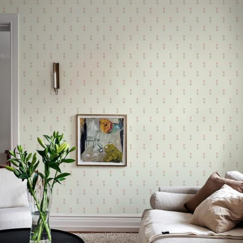 Simon&Siff Vintage Floral Wallpaper Peel and Stick 17.3" x 1200" | Removable Self Adhesive Contact Paper, Renter Friendly, for Cabinets, Wall, DIY Decor - Image 6