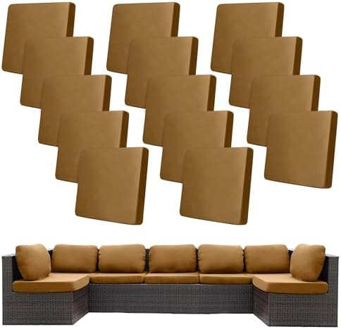 14 Pcs Outdoor Cushion Covers, Patio Sofa Cushion Covers Replacement by BIETYONE