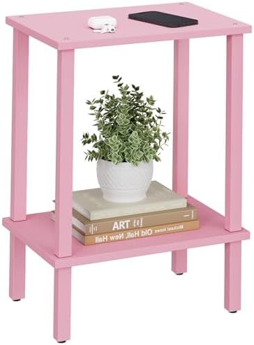 TUTOTAK End Table, Side Table, Nightstand, 2-Tier Storage Shelf by ChoosetutotakFurnitureBuildYourCozyHome