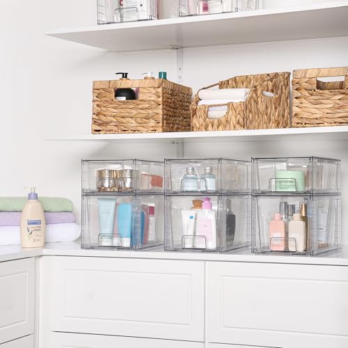 Vtopmart Clear Stackable Storage Drawers, 8 Pack Medium Set - Image 5