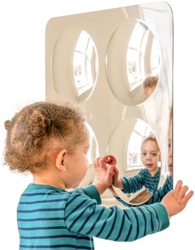 Spark & Wow Sensory Wall Toddler Mirror, Large 4 Bubbles by SparkWow
