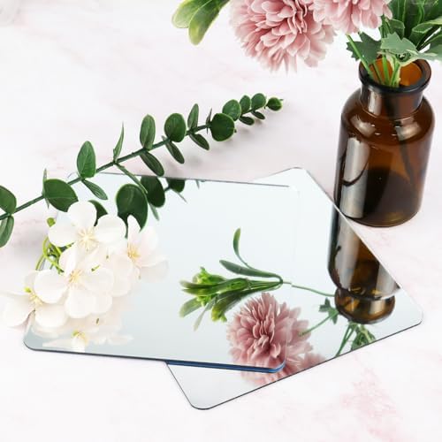 yuntop 2 Pack Self Adhesive Acrylic Mirror, 2MM Flexible Plastic Mirror, Shatterproof PS Frameless Wall Mirror for Bathroom Vanity and Entryway (8 x 8 inch) - Image 5
