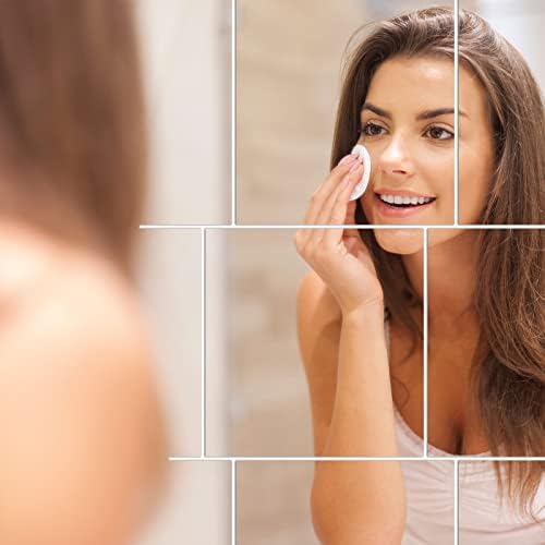 Zonon Flexible Mirror Sheets Self Adhesive Non Glass Mirror Tiles Stickers for Home Wall Decor(10 Pieces,10 x 10 Inches) - Image 5