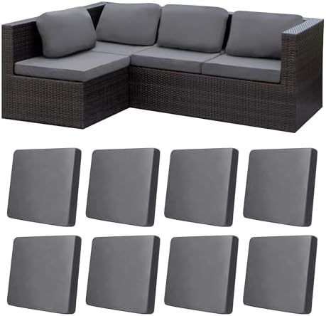 8 Pcs Outdoor Cushion Covers, Patio Sofa Cushion Covers Replacement by BIETYONE