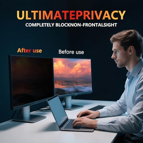 2 Pack Computer Privacy Screen 27 Inch for 16:9 Widescreen Monitor - Image 2