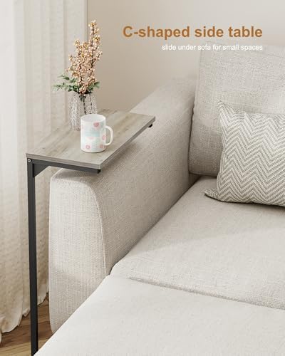 TUTOTAK C Shaped End Table, Small Side Table, 28.7" H Couch Table, C Table - Image 4