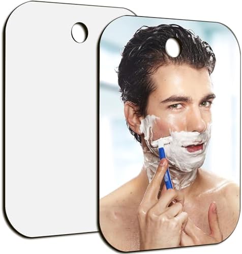 JUNEBRUSHS 2 Pack Medium Mirror for Shaving Shower Mirror 6 × 8 inch by JUNEBRUSHS