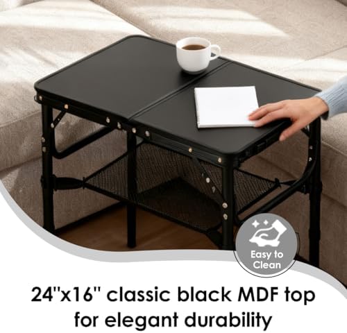 Folding TV Trays Foldable Dinner Tray Food Snack Eating Couch Side Table - Image 4