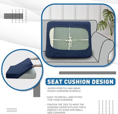 XINEAGE 1 Piece XL Stretch Couch Cushion Covers Individual Sofa Slipcovers - Image 6