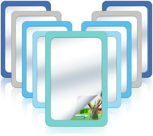 Dandat 10 Pcs 6x4 Shatter Proof Unbreakable Kids Mirrors, Blue Series by Dandat