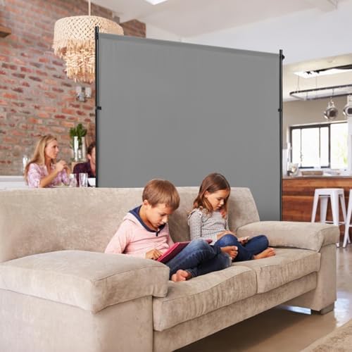 Gray Room Divider/Privacy Panel 72"x72" with Height Adjustable Feet - Image 6
