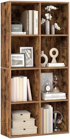VASAGLE Bookshelf, 8 Cubes Storage Organizer, 25.7 x 9.4 x 51 Inches by Unknown