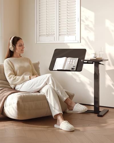 FLEXISPOT 28" Gas Spring C Table with Split Tilting Top,Mobile Side Table by Unknown