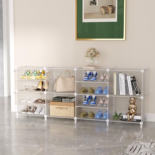 AWTATOS Closet Organizer 8 Cube Storage Shelves, Transparent Twill - Image 4