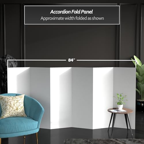 4 ft. Short White Temporary Cardboard Folding Screen - 6 Panels - Image 3
