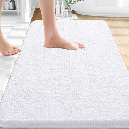 OLANLY Bathroom Rugs 30x20, Extra Soft Absorbent Chenille Bath Rugs by OLANLY
