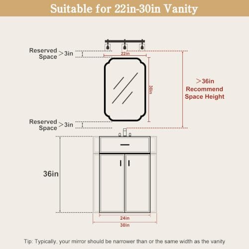 WallBeyond 22" x 30" Wood Mirror Rounded Corner Arch Wall Mirror with Wood Frame for Entryway, Living Room or Bedroom Home Decor [22" x 30" Walnut Color] - Image 6