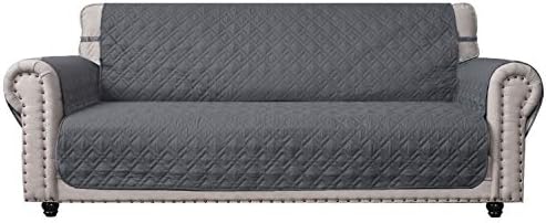 Ameritex Couch Sofa Slipcover 100% Waterproof Nonslip Quilted Furniture Protector Slipcover for Dogs, Children, Pets Sofa Slipcover Machine Washable (Dark Grey, 68") by Ameritex